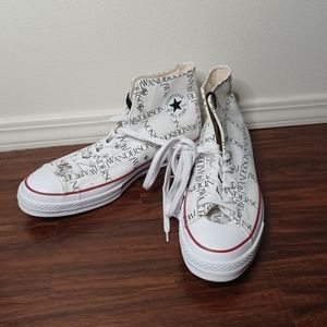 NWOT Converse All Star brand size 12 black and white printed JW Anderson, Unisex